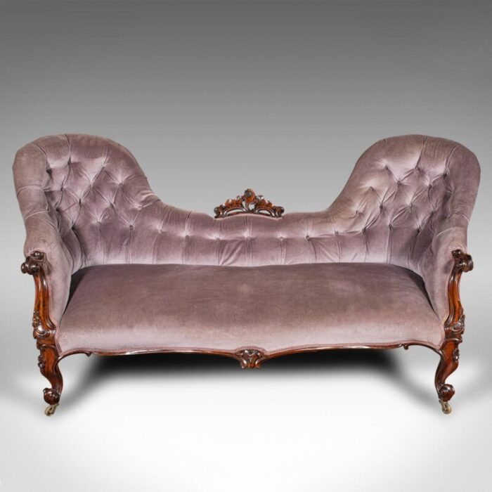 1840s antique double spoon back settee 2025