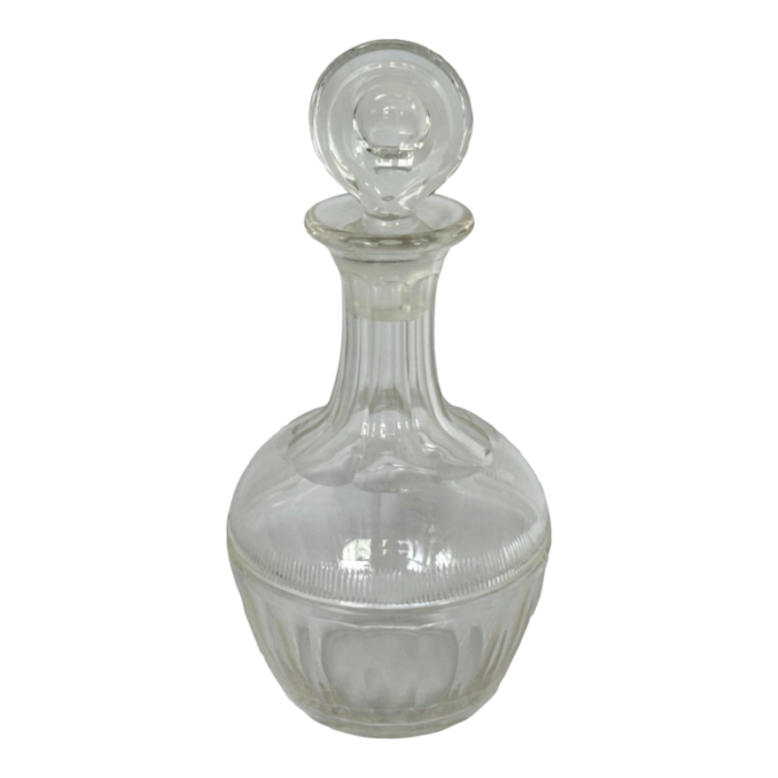 18th century neoclassic glass decanter with bullseye stopper 6302