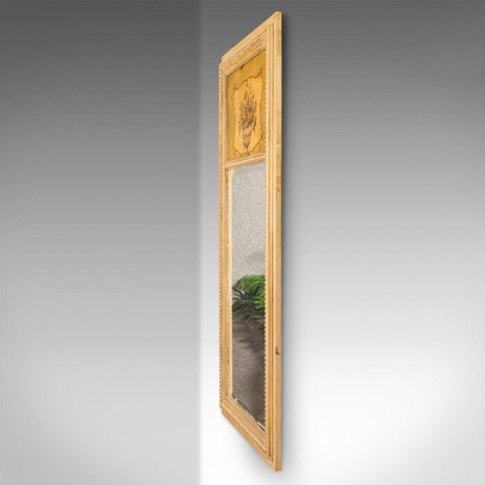 1900s tall victorian antique trumeau mirror 3819