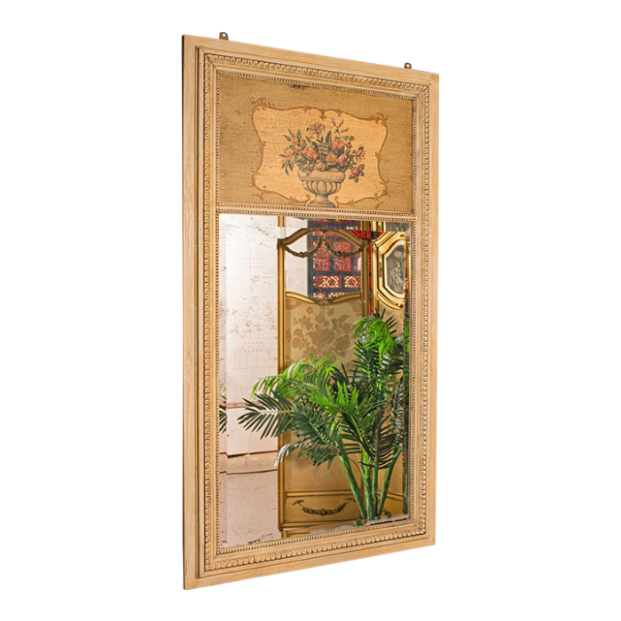 1900s tall victorian antique trumeau mirror 4380