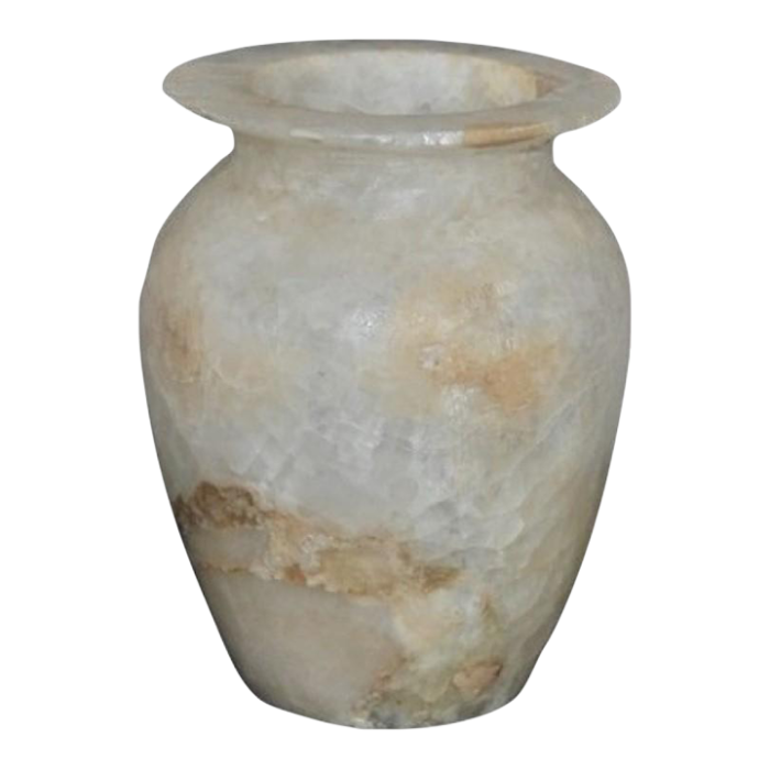 1910s egyptian or phoenician style pure alabaster vase jar 7933