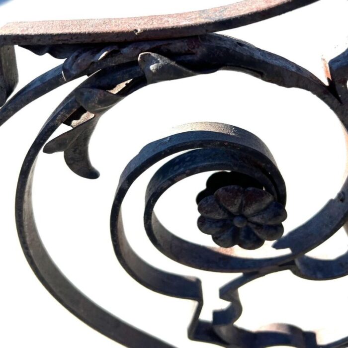 1920s wrought iron scrollwork summer fireplace screen 8828