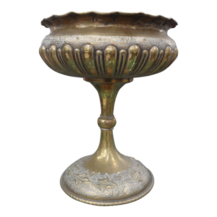 1930s italian hammered brass urn or vessel 1597