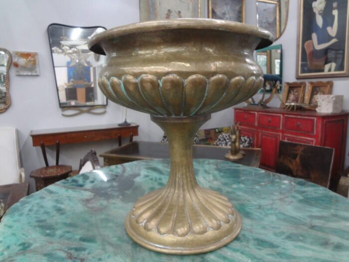 1930s italian hammered brass urn or vessel 2022