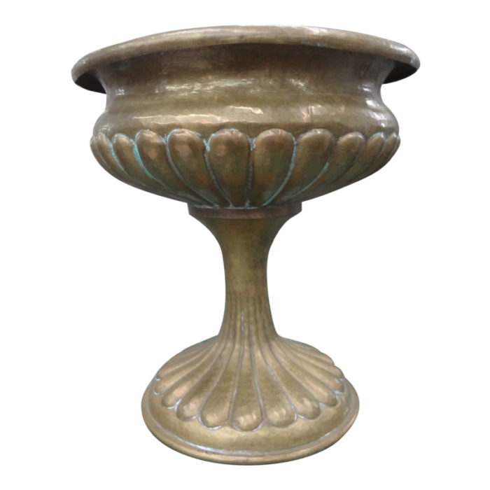 1930s italian hammered brass urn or vessel 3149