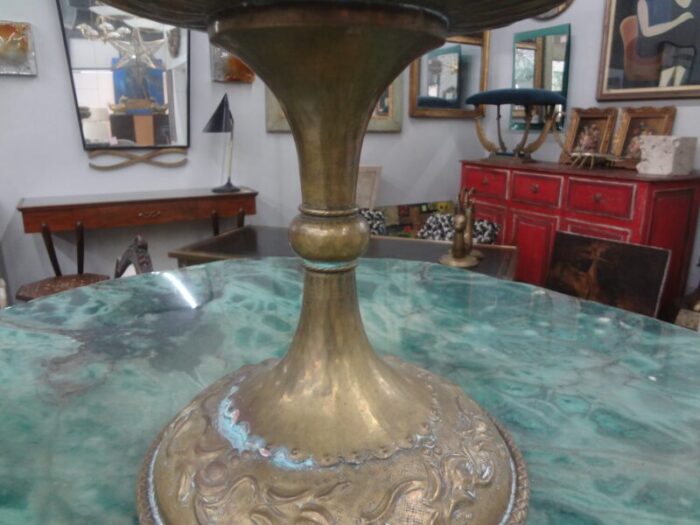 1930s italian hammered brass urn or vessel 3590