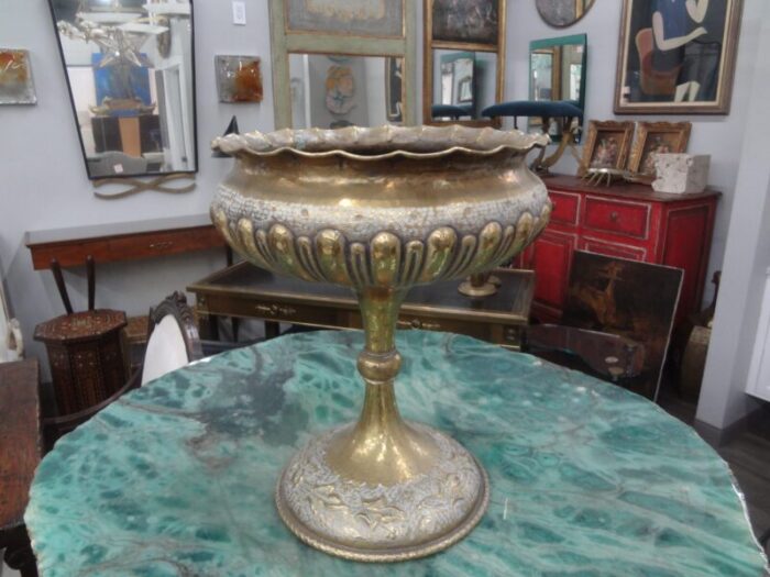 1930s italian hammered brass urn or vessel 3663