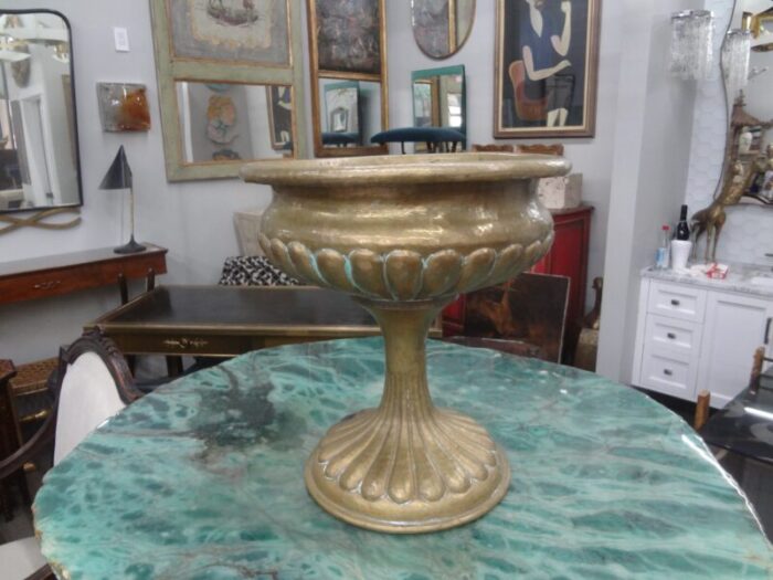 1930s italian hammered brass urn or vessel 6347