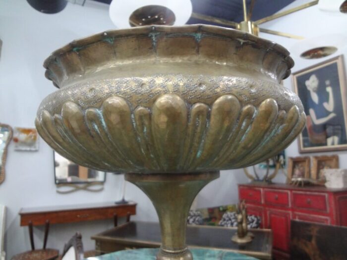 1930s italian hammered brass urn or vessel 6942