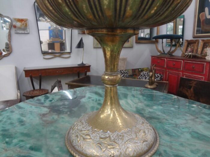 1930s italian hammered brass urn or vessel 8535