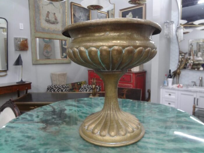 1930s italian hammered brass urn or vessel 9223