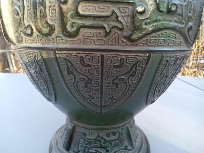 1940s detailed chinese bronze vase 5973