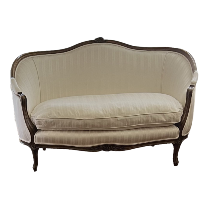 1940s french style white settee 2286