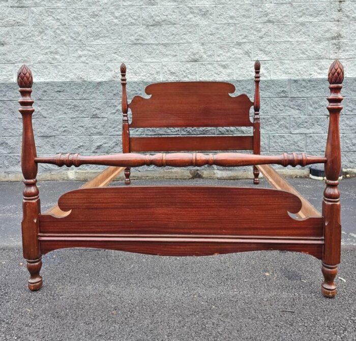 1940s mahogany pinneaple semi posters full size bed frame 5232