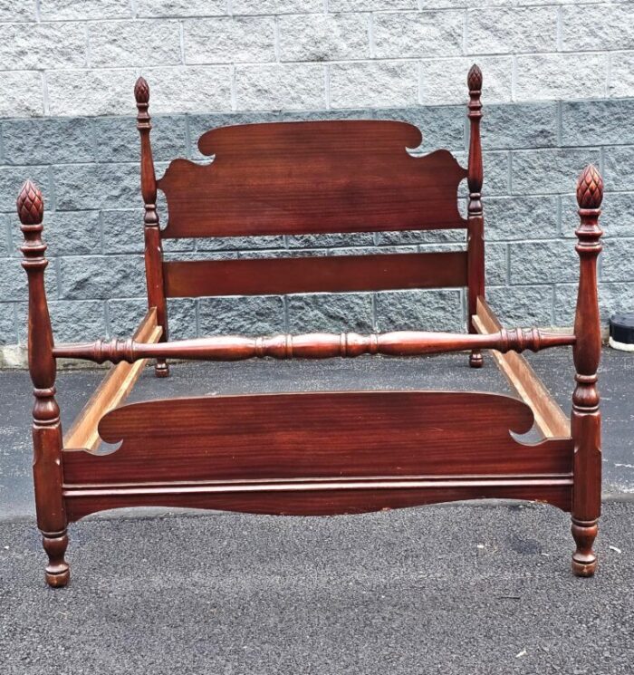 1940s mahogany pinneaple semi posters full size bed frame 8125