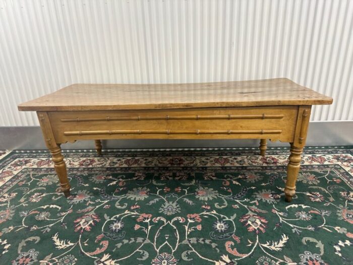 1940s vintage bamboo tiger oak desk 0264