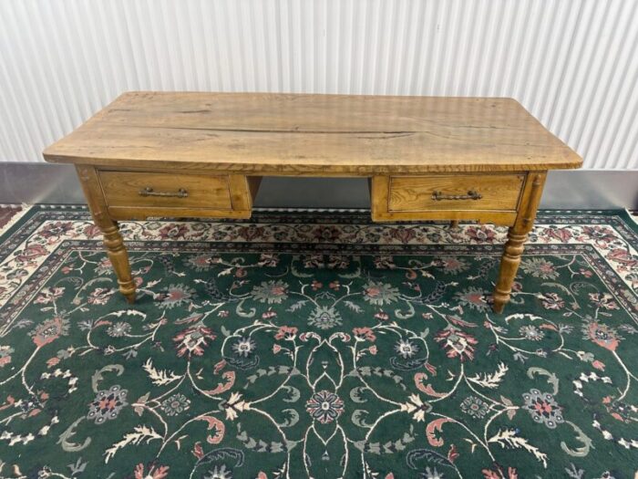 1940s vintage bamboo tiger oak desk 1586