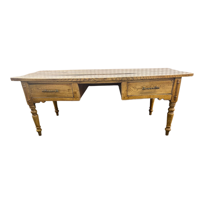 1940s vintage bamboo tiger oak desk 5732