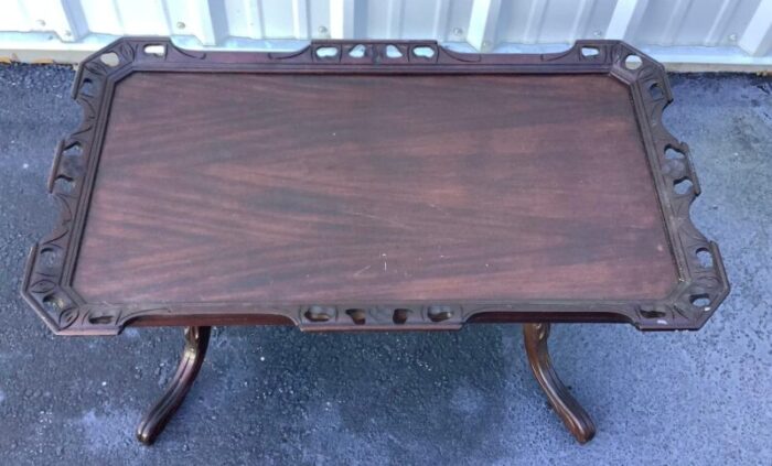 1940s vintage side table or serving tray 0738