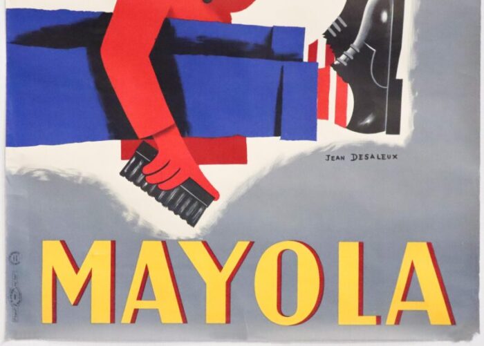 1950s french advertising poster cirage mayola quel eclat shoe polish 6559