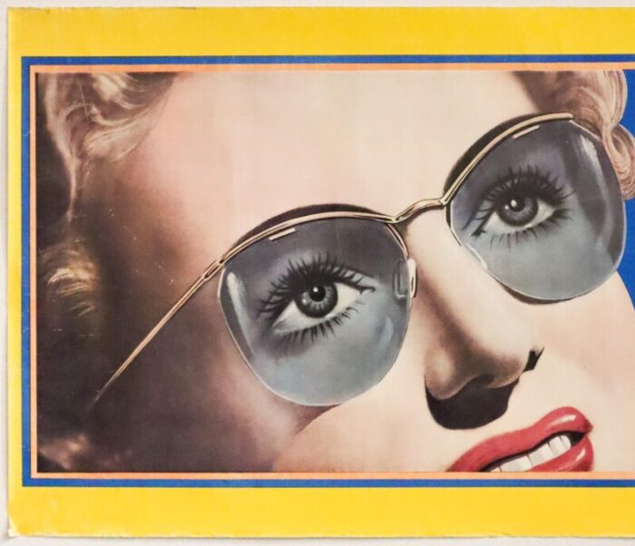 1950s french advertising poster sol amor sunglasses etiquette de garantie 0008