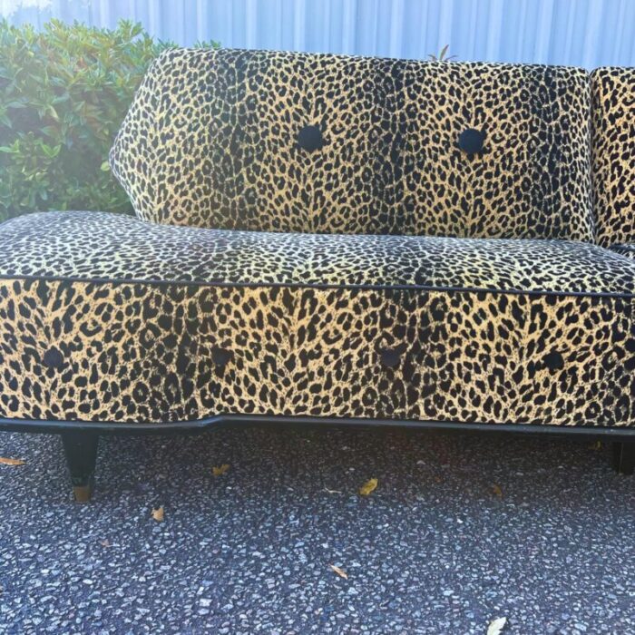 1950s leopard 2 piece sectional sofa 5594