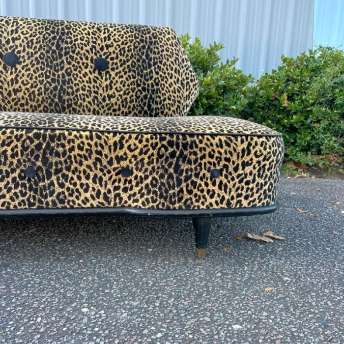 1950s leopard 2 piece sectional sofa 8746