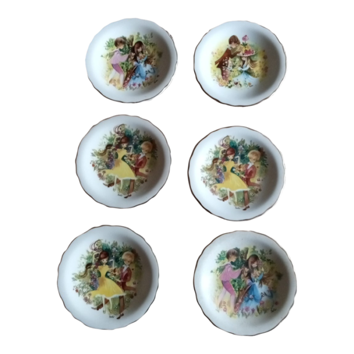 1950s royal grafton fine bone china handpainted bowls set of 6 made in england 7817