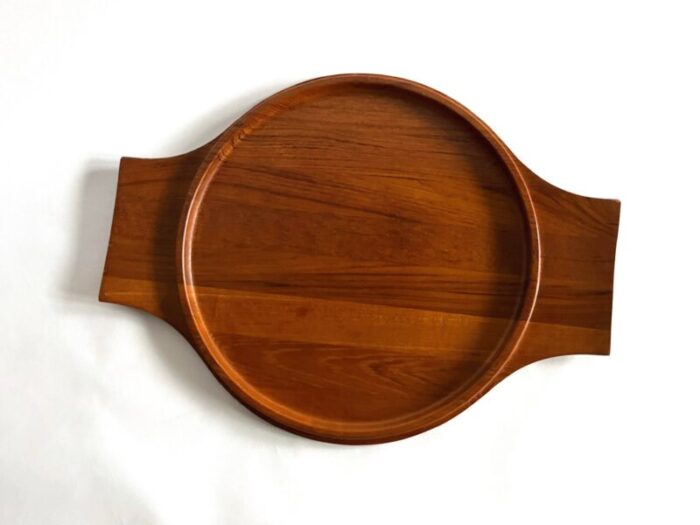 1960s danish modern teak handled serving tray and bowl by jens quistgaard for dansk 1868