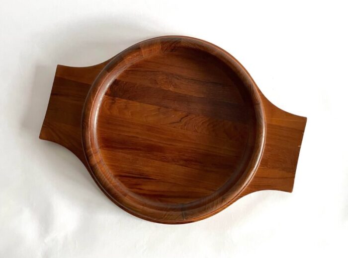 1960s danish modern teak handled serving tray and bowl by jens quistgaard for dansk 5331