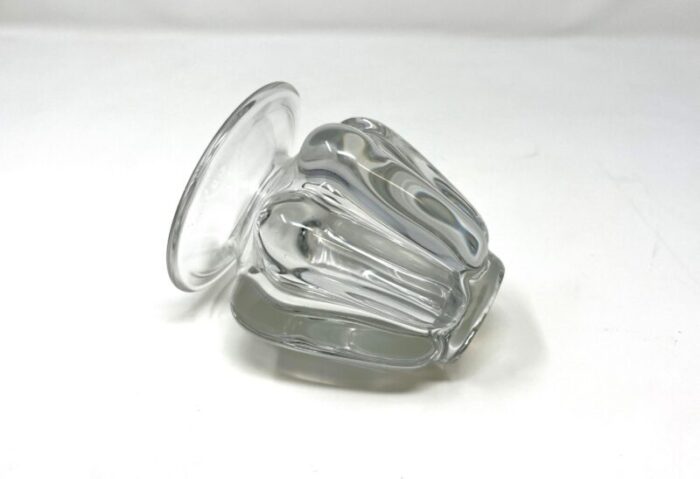 1960s french modern clear art glass vase by art vannes 1963