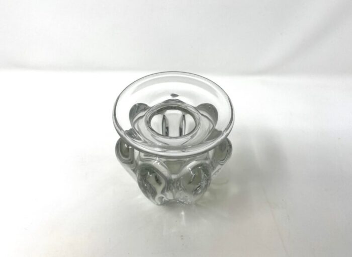 1960s french modern clear art glass vase by art vannes 6441