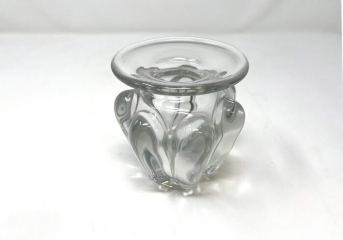 1960s french modern clear art glass vase by art vannes 9783