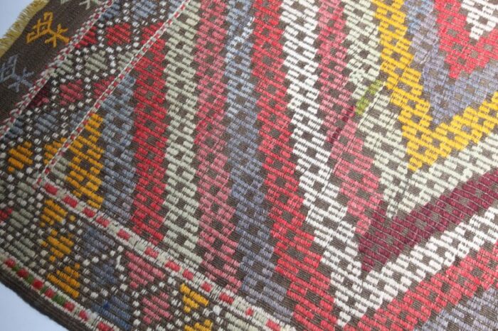 1960s handmade emproidery vintage turkish floor kilim 6 x 8 3 1315