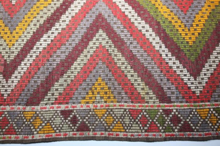 1960s handmade emproidery vintage turkish floor kilim 6 x 8 3 1334