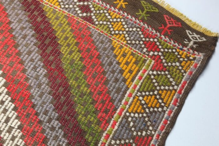 1960s handmade emproidery vintage turkish floor kilim 6 x 8 3 3365