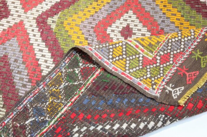 1960s handmade emproidery vintage turkish floor kilim 6 x 8 3 4053