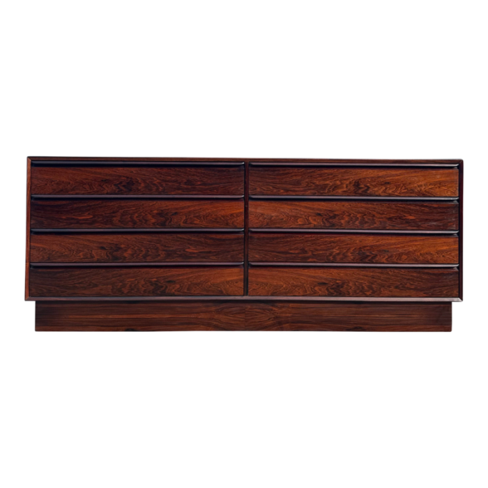 1960s mid century modern westnofa rosewood 8 drawer dresser 9546