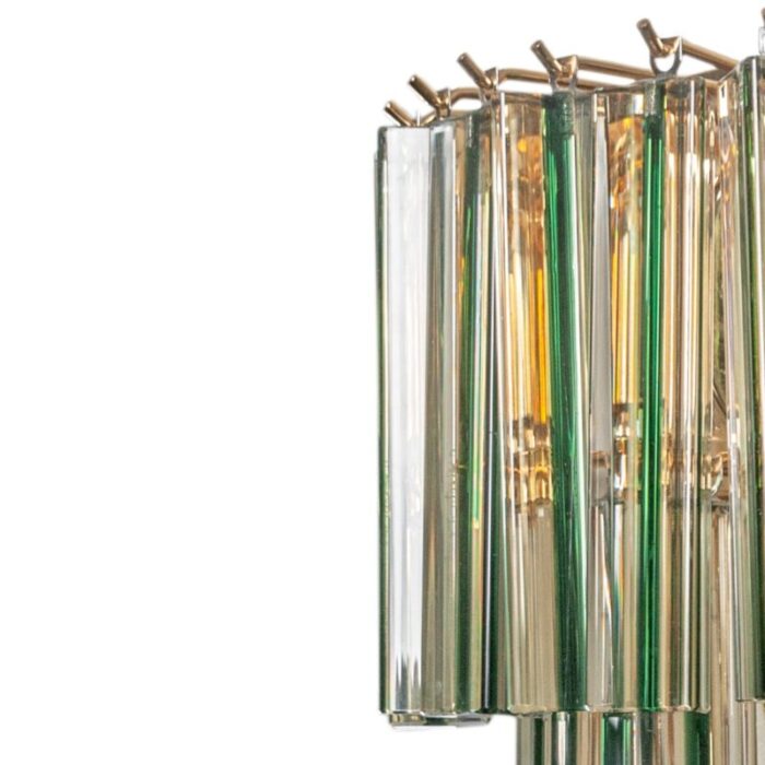 1960s venini green and amber sconces a pair 4909