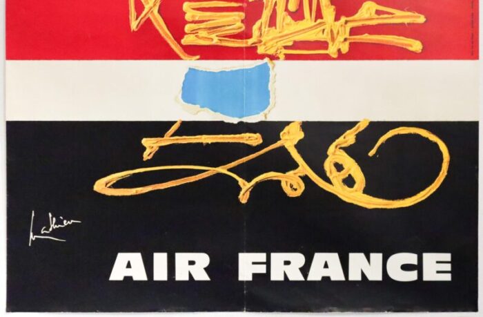 1968 original air france travel poster great britain mathieu 2467