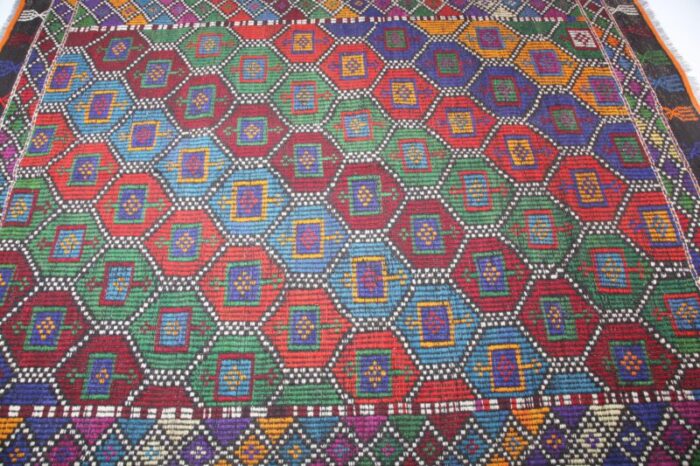 1970s handwoven turkish nomadic cicim kilim for floor 57 x 7 10 1480