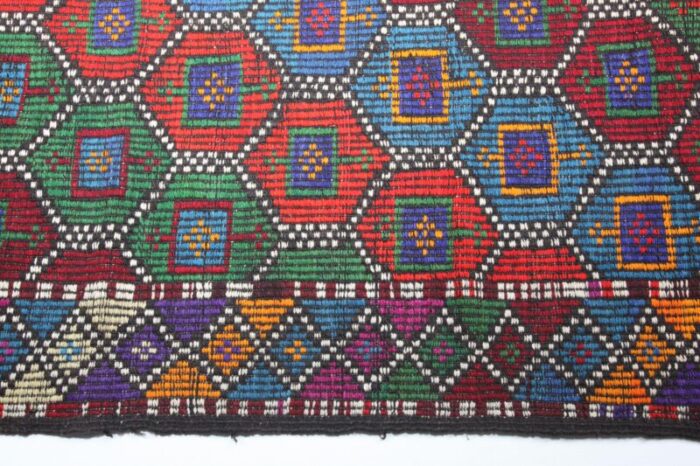 1970s handwoven turkish nomadic cicim kilim for floor 57 x 7 10 6105