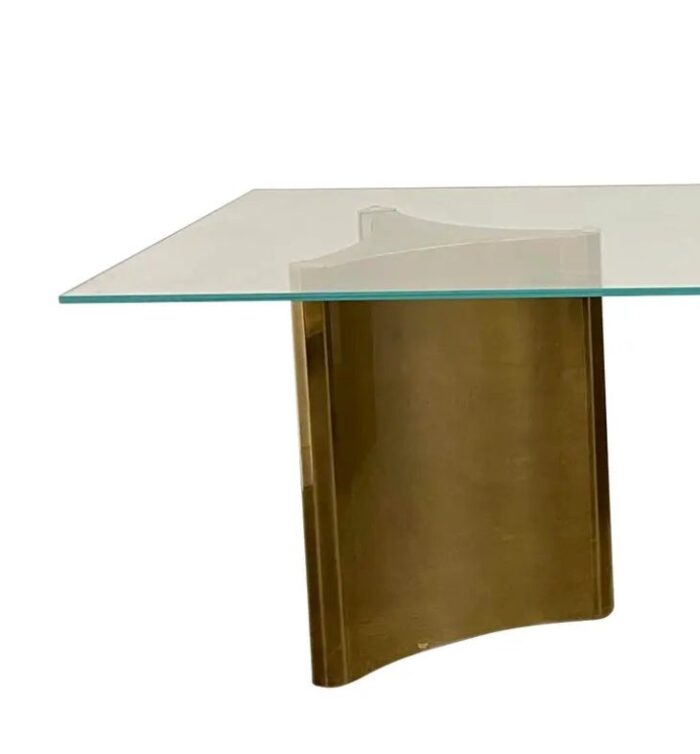 1970s mastercraft brass and glass dining table 1105