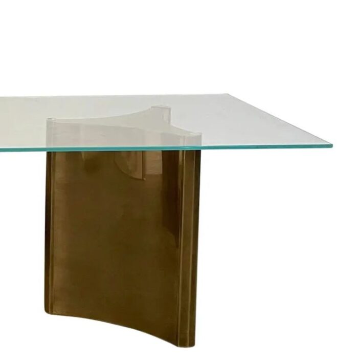 1970s mastercraft brass and glass dining table 5664