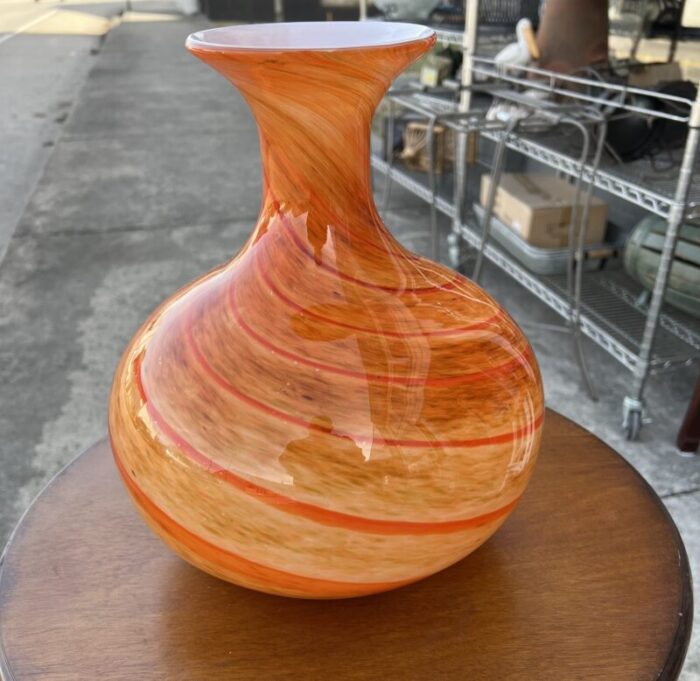 1970s murano style glass italian vase 7734