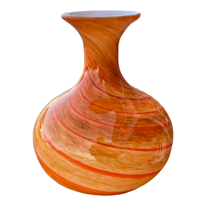 1970s murano style glass italian vase 9715