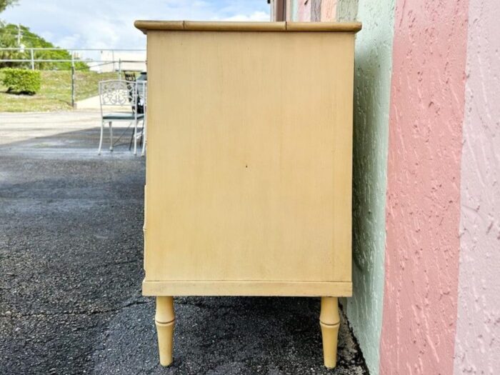 1970s palm beach regency faux bamboo dresser 6352