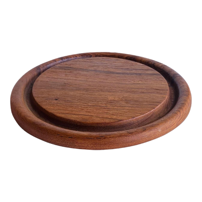 1970s teak wood charcuterie or cheese board 5162