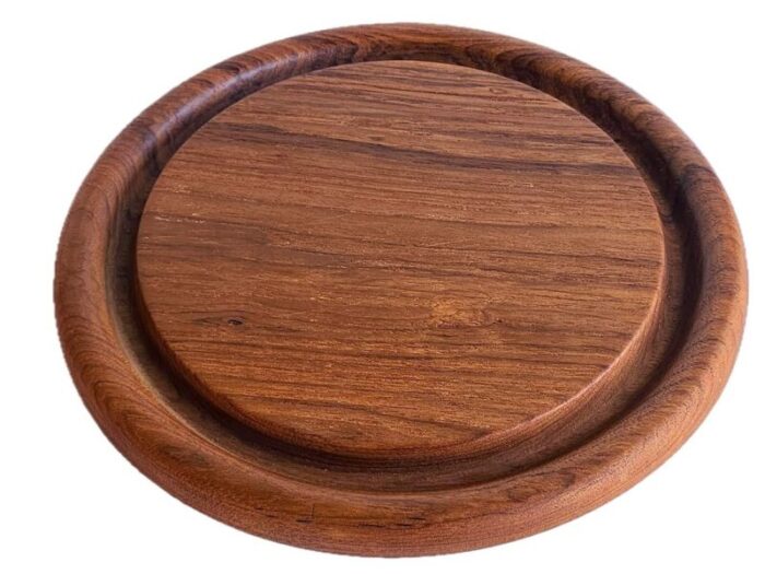 1970s teak wood charcuterie or cheese board 6330