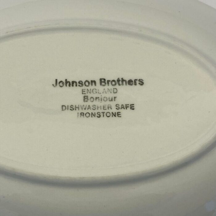 1980s johnson brothers bonjour ironstone oval vegetable serving bowl 5355